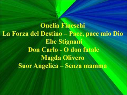 Onelia Fineschi   Ebe Stignani   Magda Olivero
