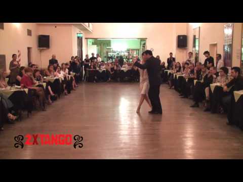  Fabian Peralta  and  Lorena Ermocida  are  dancing  to  the  vals  "  Pabellon De Las Rosas  "
