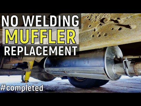 MONEY SAVER NO WELDING MUFFLER REPLACEMENT | Ford f350, f250, f150 trucks