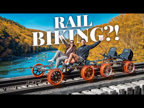 Rail Biking Through Peak Fall Colors in Upstate New York 🍂