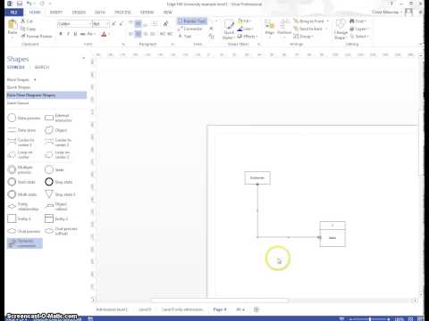 Basic VISIO 'how to' - creating DFD's