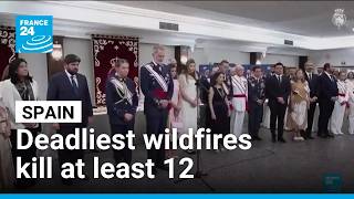 Spanish wildfire kills at least 11; King Felipe VI leads moment of silence