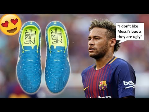 Neymar New Boots | Neymar Thinks Messi Boots Are UGLY