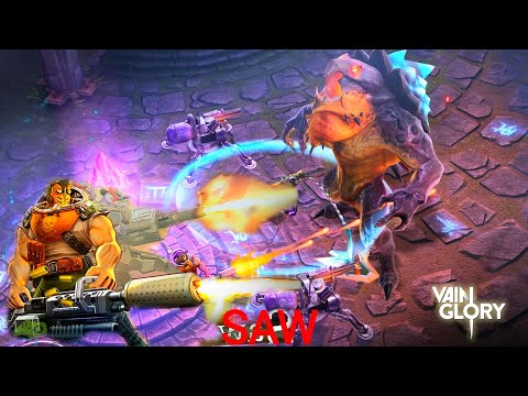 Heavy Gunner Sacrifices Movement Speed ​​To Deal More Damage | Vainglory Gameplay Moba 5v5 | SAW