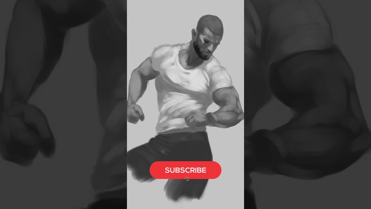 Monochrome Motion: Bearded Man in Motion | Rebelle 7 Time-Lapse  #art