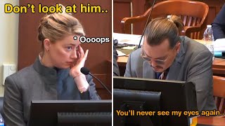 Amber Heard Can&#39;t STOP Looking at Johnny Depp