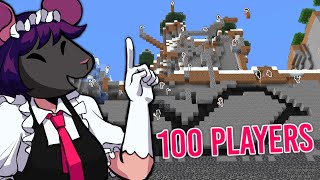 Forcing 100 Players to Ascend in Minecraft