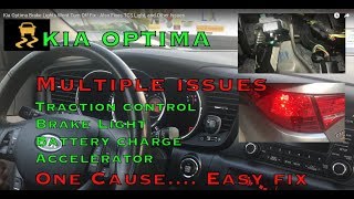 Kia Optima Brake Lights Wont Turn Off Fix - Also Fixes TCS Light, and Other Issues
