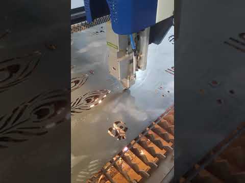 BI3016 FIBER LASER CUTTING MACHINE WORKING ON 2MM MS WITH 1 KW LASER SOURCE.