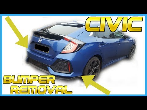 2016 2017 2018 Honda Civic Rear Bumper Removal How to Remove Install Hatchback