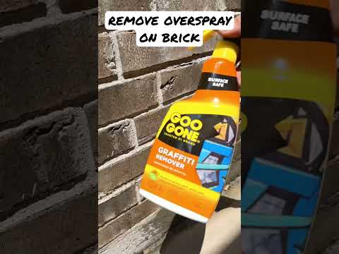 remove overspray from brick with THIS! wrought iron fence painting tips #shorts #painting #diy