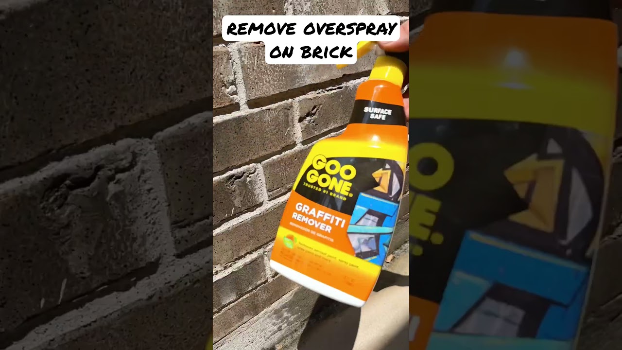 remove overspray from brick with THIS! wrought iron fence painting tips #shorts #painting #diy