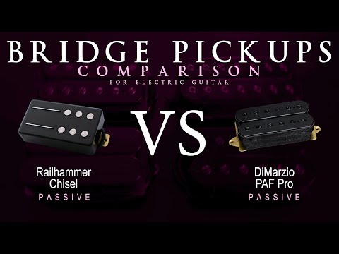 Railhammer CHISEL vs DiMarzio PAF PRO - Passive Bridge Guitar Pickup Comparison Tone Demo