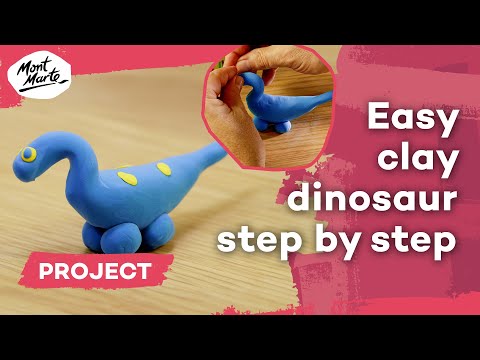 Create an easy clay dinosaur | Step by step tutorial