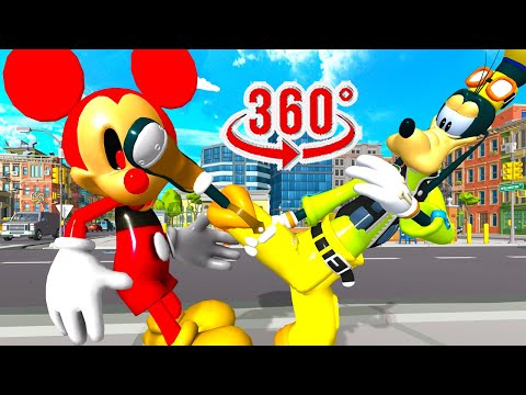 360° Mickey Mouse plays Minecraft VR