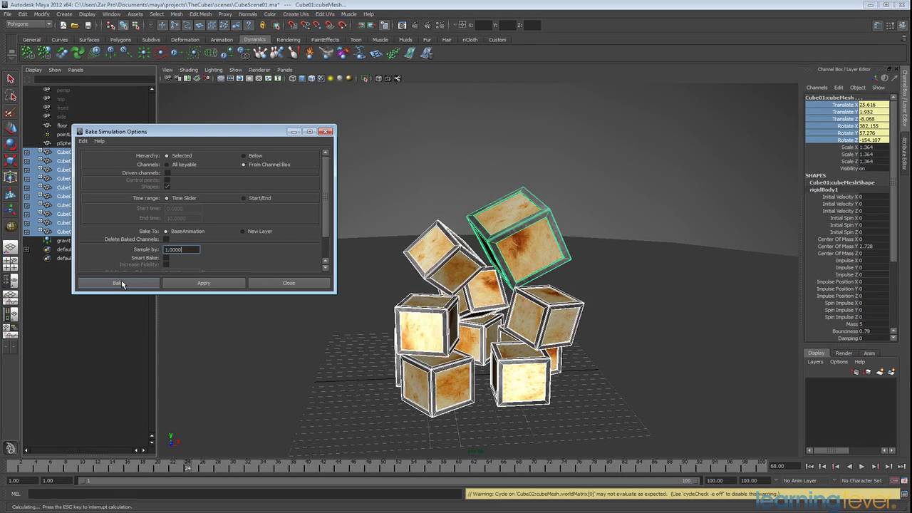 Baking the Animation | Step 11 of 16 | Maya Animation Complete Tutorial