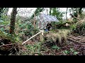 Coastal Bushcraft Camping In The RAIN Irish Winter Wild Camp No Tent Remastered Edit