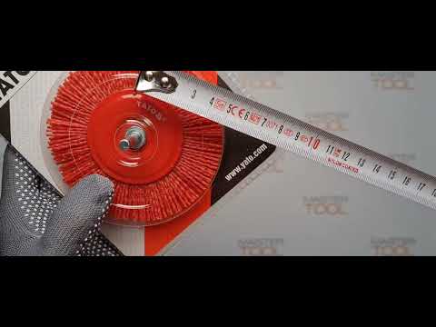 Щетка зачистная дисковая YATO 100 мм с нейлоновым ворсом и хвостовиком 6 мм Щетка зачистная дисковая YATO 100 мм с нейлоновым ворсом и хвостовиком 6 мм