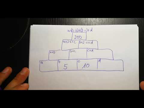 Zahlenmauern mit vier Kästchen super leicht zu lösen #zahlenmauer