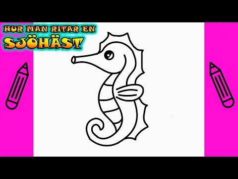 Hur man ritar EN SJÖHÄST| Rita Det Själv | Lär dig att rita enkelt