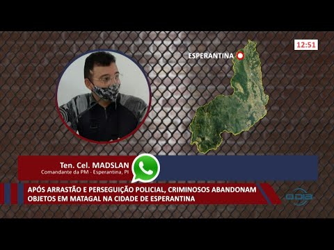 Após arrastão e perseguição, criminosos abandonam objetos em matagal em Esperantina 23 03 2021