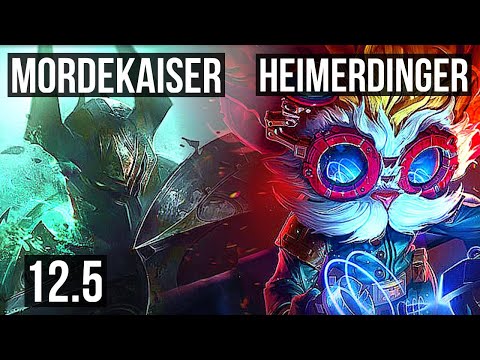 MORDEKAISER vs HEIMERDINGER (TOP) | Rank 6 Morde, 6 solo kills, Dominating | NA Grandmaster | 12.5