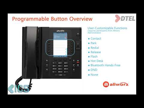 Allworx Verge IP Phones Programmable Buttons DTEL