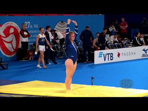 KOZIARSKA Daryna (UKR) W - 2019 Trampoline Worlds, Tokyo (JPN) - Qualification Tumbling R2