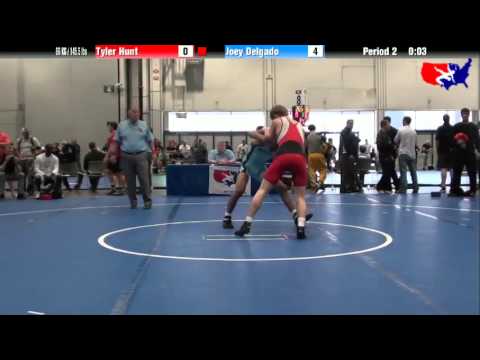Tyler Hunt vs. Joey Delgado at 2013 Junior Nationals - FILA - FS