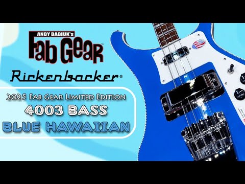 Rickenbacker Limited Edition 4003 Fab Gear Model Bass 2025 - Blue Hawaiian image 11