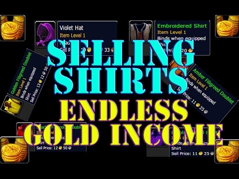 WoW Legion Endless Gold Guide - Selling Shirts - Vendor=AH