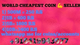 965.8 BILLIONS coins and many more accounts for sell contact number in description