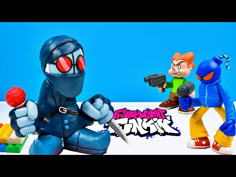 Hank J  Wimbleton from game Friday Night Funkin' with clay 🎤 FNF Games 🎤 Polymer Clay Tutorial