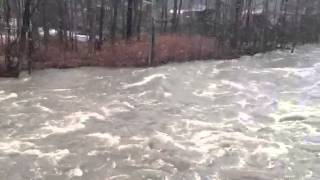 preview picture of video 'Fish Creek roaring at almost 10,000cfs on 4/15/14!'