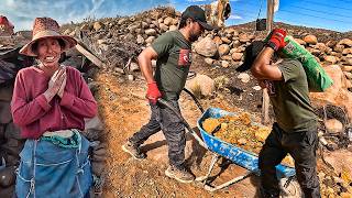 EMPEZO la contruccion de la CASA para doña YOLANDA la unica HABITANTE de las ALTURAS