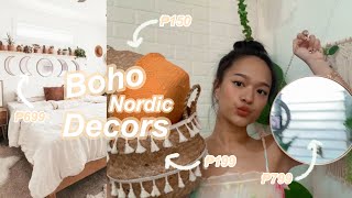 BOHO / NORDIC ROOM DECOR HAUL FOR AS LOW AS ₱150! *DETAILED* (Pots, Mirrors, Baskets, and MORE!)