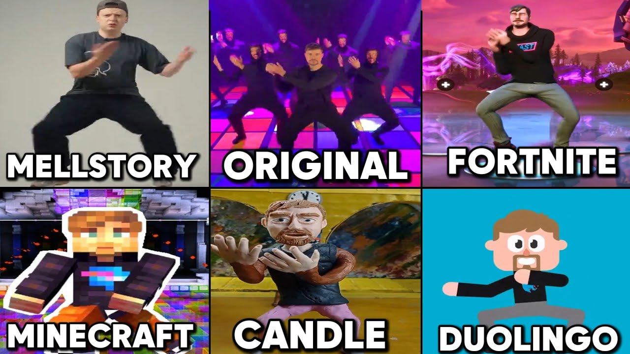 MrBeast Rizz Dance All Variants ORIGINAL/MINECRAFT/FORTNITE/DUOLINGO/CANDLE
