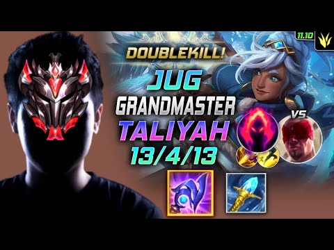 GrandMaster Taliyah Jungle vs Lee Sin - 천상계 장인 정글 탈리야 템트리 룬 루덴 수확 タリヤ Талия 岩雀 塔莉雅 - LOL KR 11.10