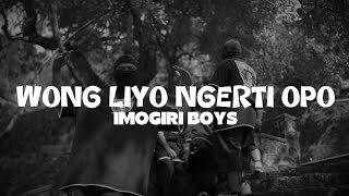 Download lagu IMOGIRI BOYS - Wong Liyo Ngerti Opo (Video lyric) mp3
