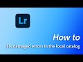 How To Fix Damaged Errors For Local Catalog In Adobe Lightroom