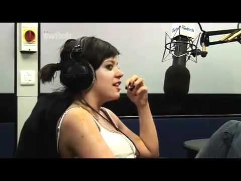 Lily Allen impersonates Cheryl Cole and dannii minogue accents on the radio