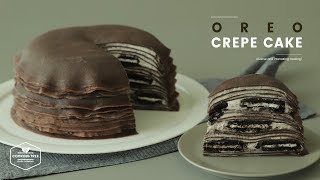 오레오 크레이프 케이크 만들기 : Oreo Crepe Cake Recipe : オレオクレープケーキ | Cooking tree