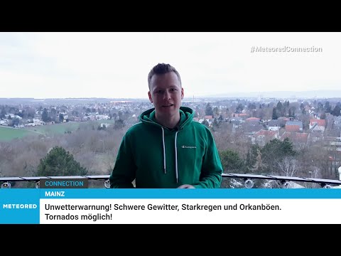 Unwetterwarnung! Schwere Gewitter, Starkregen und Orkanböen. Tornados möglich!
