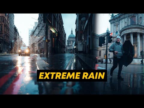 INTENSE RAIN POV Street Photography in London