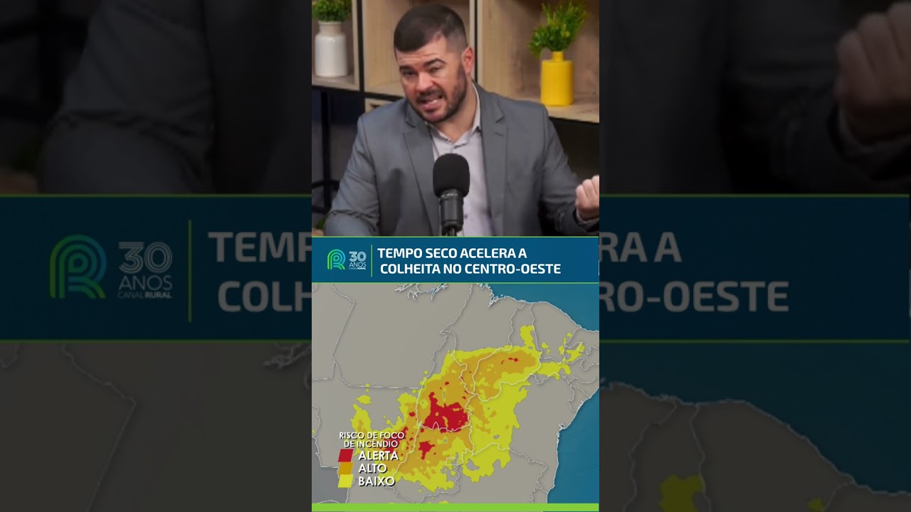 Tempo seco acelera a colheita no Centro-Oeste | Previsão do tempo