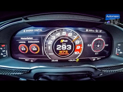 Audi R8 V10 Plus (610hp) - 0-300 km/h LAUNCH Control (60FPS)