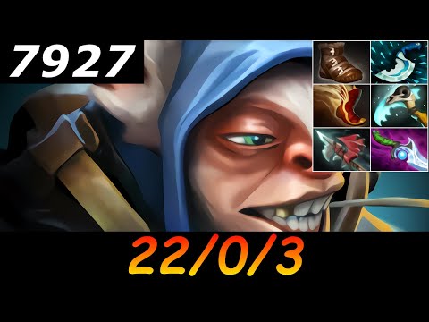 Dota 2 Meepo 7927 MMR 22/0/3 (Kills/Deaths/Assists) Ranked Full Gameplay