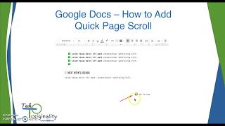 Google Docs -  How to add a Quick Link/Scroll to Navigate to the top of the Page