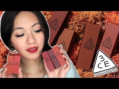 3CE MOOD RECIPE MATTE LIP COLOR LIPSTICKS SWATCHES & REVIEW
