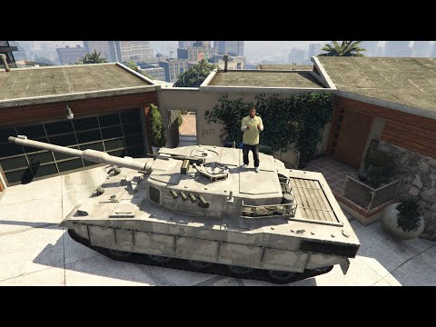 GTA 5 Stealing Rhino Tank In Craziest And Simplest Way
